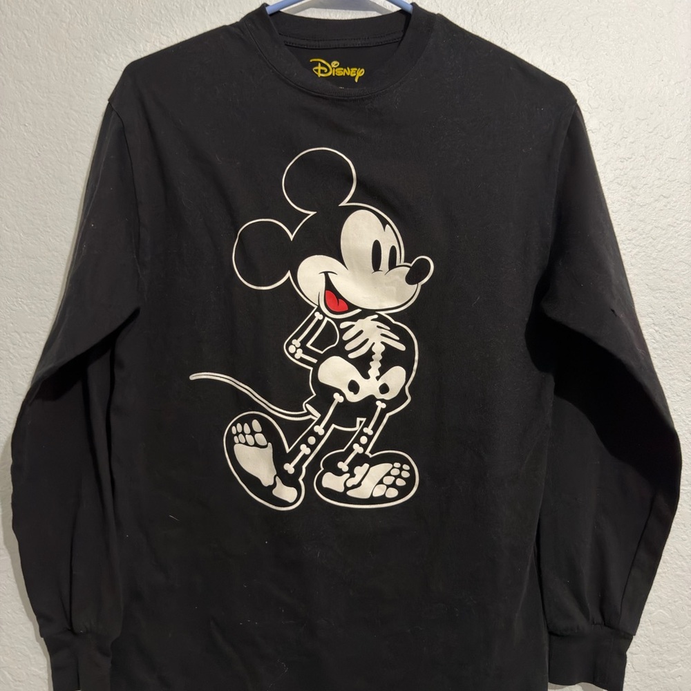 Disney Black Crew Neck Sweatshirt